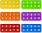 6 PCS Ten Frame Fidget Toys for Kids, Silicone Push Bubble Sensory Toy for Counting Math, Educational Focus Tools for Toddlers 3-5 Years Old