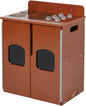 Chef's Station Kids Wooden Pretend Kitchen Stove, Play Kitchen, Dark Walnut