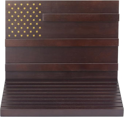 PiaoHao Challenge Coin Display Stand Military Coin Holder Wooden Rack Holds 80 Coins