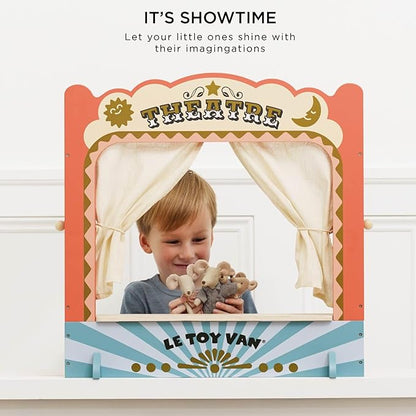 Le Toy Van – Wooden Tabletop Puppet Theatre | Imaginative Play Theatre - Suitable for Ages 3+ Years