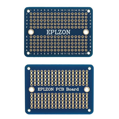 Solderable Breadboard PCB Board Gold-Plated Solder Breadboard for DIY Electronics Projects Apply to Arduino Soldering Projects 3.5"x2.05" (5 Pack + 2 Mini Board, Blue)