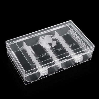 MUDOR 41 mm Coin Holder, 60 Pieces Silver Dollar Capsules with Foam Gasket, Professional Storage Case Box for Coin Collection