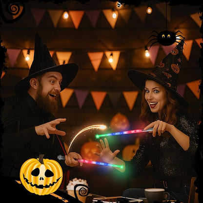 Sumind 4 Pieces Light up Wand Magic Light and Sound Toy Wizard Wands, Illuminating Witch Wand, Costume Accessory for Halloween Cosplay Birthday Party Favors(Clear Silver)