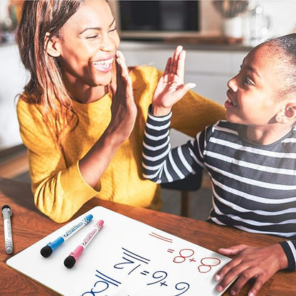 Nicpro Dry Erase Lap Board 12 x 16 inches 2 Pack Kid Double Sided Blank Small Lapboard with 8 Pens, 2 Eraser, Learning Mini Whiteboard Portable Drawing Board for Student and Classroom Use