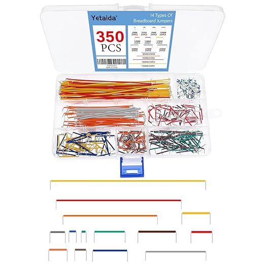350 Jumper Wires Kit 14 Lengths Assorted Preformed Breadboard Jumper Wire, for Prototyping Solder Circuits, with Free Box