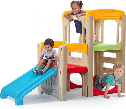 Simplay3 Young Explorers Adventure Climber and Slide - Indoor Outdoor Backyard Playset for Toddlers and Kids