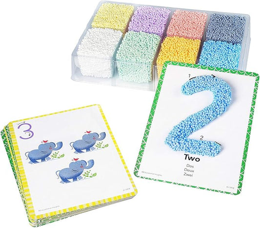 Educational Insights Playfoam Shape & Learn Numbers Set, Flash Card Set, Preschool Kindergarten Classroom Essentials, Ages 3+
