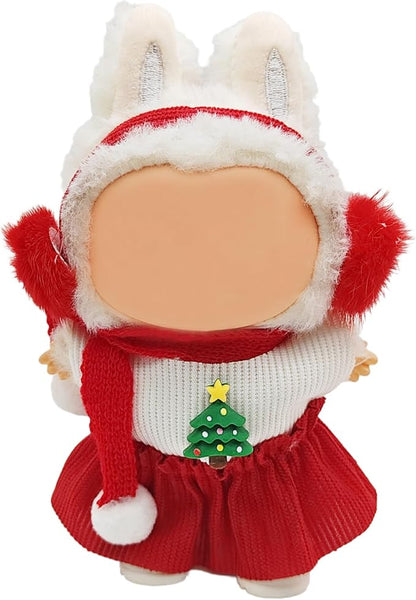 Doll Outfit Clothes Set for 17cm Dolls, Cute Dolls Accessories, Premium Fashion Hat Overalls Sweater Bag Dress Jumpsuit, Christmas Set, NO Doll.(Christmas C6)