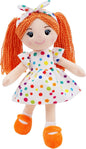 June Garden 23" Snuggle Cuties Bella - Soft Cuddly Plush Doll Gift for Girls - Huggable Rag Doll - Orange XL