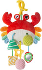 Car Seat Toy for Babies 0-6 Months, Stroller Toy with a Convenient clip, Carseat Toys Hanging Baby Accessories,Built-In Bell, Rattle,Squeaky,Mirror for infant,Babies Gift 0-3-6-12 months Boy Girl