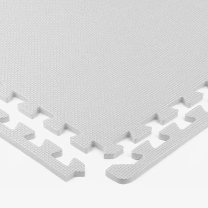 Flooring Inc's 1/2" Soft Non-Toxic Baby Play Mat, Toddler Playmat, Colorful Puzzle PlayMat, Floor Mats for Kids & Babies, EVA Foam Interlocking Tiles for Nursery & Playroom | White, 4 Tiles, 16 Sq/Ft