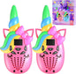 Unicorn Kids Walkie Talkies, Gifts for 3-12 Years Old Boys Girls, Long Range 2 Way Radio 22CH VOX, for Birthday, Christmas, Easter (Pink)