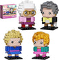 The Golden Lady Building Blocks, 4 Figures of The Single Women, Petrillo, Nylund, Zbornak and Devereaux, Stable Lovely Toy is Symbol of Girls Friendship Present, Compatible with Lego（610pcs）