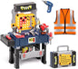 Deejoy Kids Tool Bench with Realistic and Electric Drill, Construction Workbench Toys for Toddlers 3-5, Toddler Bench Set for Boys & Girls Age 3-4 (with Work Clothes)