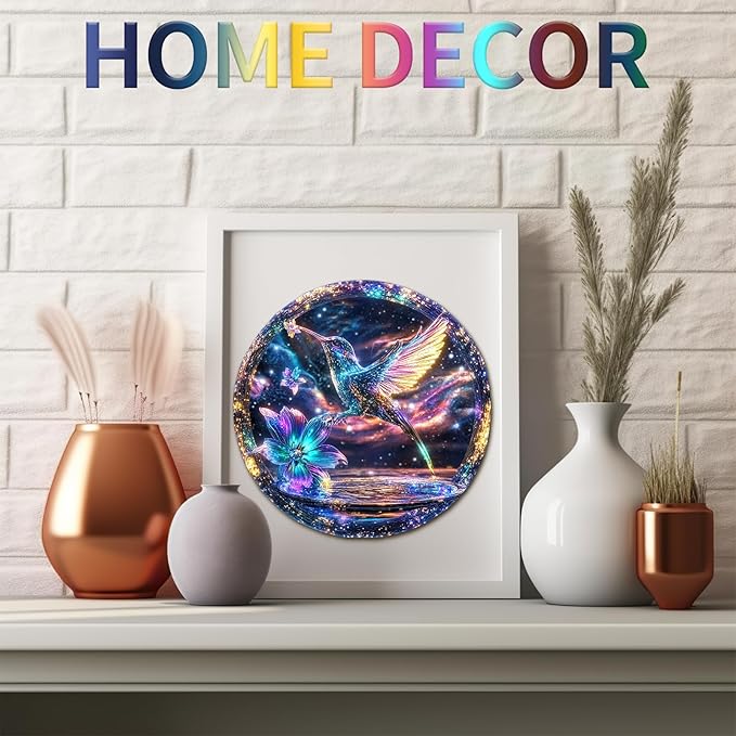 Wooden Puzzles for Adults, Hummingbird Wooden Jigsaw Puzzles, Unique Shaped Wooden Puzzle for Adults and Kids, Gifts for Family or Friends for Any Holiday.（11.4 * 11.4 in 193pcs）