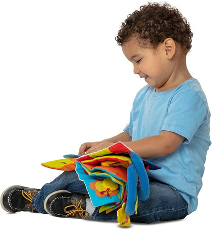 Melissa & Doug K’s Kids My First Activity Book 8-Page Soft Book for Babies and Toddlers Early Learning Developmental Plush Soft Activity for Babies and Toddlers