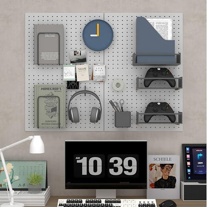 Peg Board,4 Pack Metal Pegboard Panels,PegBoard Wall Organizer,16"x12" Steel PegBoard for Walls,Tools,Garage,Office,Kitchen