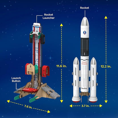 Smartivity Rocket Launcher STEM Kit for Kids 6, 7, 8, 9, 10, 11, 12 Years Old | Build Your Own Rocket and Launcher | Christmas, Birthday Gift for Smart Kids | DIY Science Toy for Boys & Girls