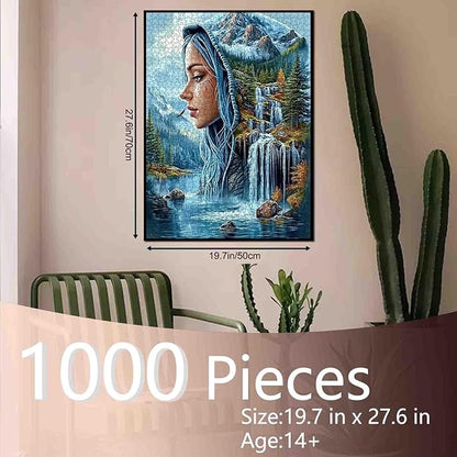 Fantasy Women Jigsaw Puzzle 1000 Pieces for Adults 27 x 20 Inches HD Quality Puzzles for Families,Landscape Earth Puzzle Gift Perfect for Party Game Gifts