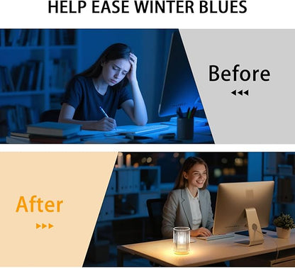 Battery Operated Lamp, Cordless Table Lamp with Timer, Desk Bedside Lamps with LED Warm Light, Glass Small Table Lamp for Bedroom, Bathroom, Living Room, Home Decor - Transparent