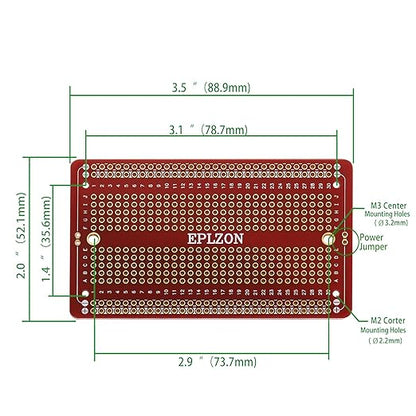Solderable Breadboard PCB Board Gold-Plated Solder Breadboard for DIY Electronics Projects Apply to Arduino Soldering Projects 3.5"x2.05" (5 Pack + 2 Mini Board,red)