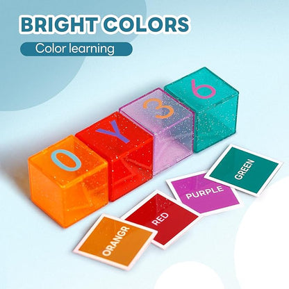 40 PCS Building Blocks for Toddlers, ABC & Number Stacking Blocks Toys for Kids with Color ID Cards, Alphabet Learning and Educational STEM Toy for Boys Girls Gifts 3 4 5 6