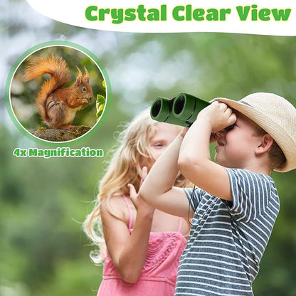 6 Pack Kids Binoculars Shock Proof Toy Binoculars Set for Age 6 Years Boys Girls Hunting Folding Small Telescope Birthday Gifts Bird Watching Educational Learning Camping Outdoor (Fresh Colors)