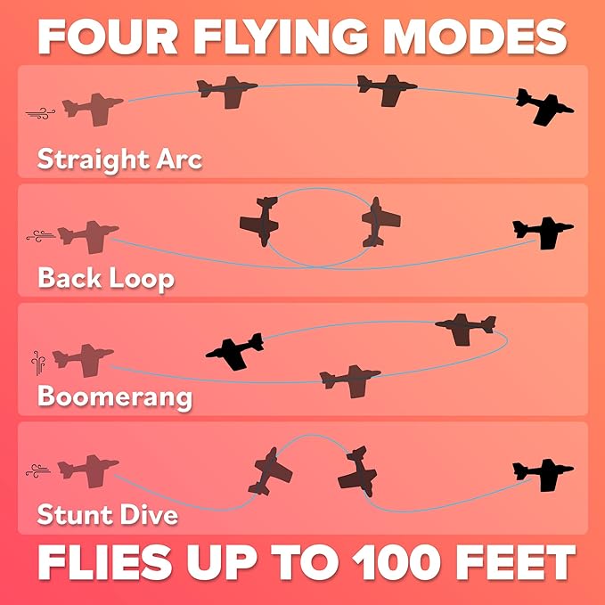Foam Airplanes for Kids - Best Girl Toys Age 4 & Up - Engaging Toy for 7 Year Old Girl Birthday Gifts - Stocking Stuffers for Girls All Ages - Fun Sports Toy & Party Favors & Outdoor Toys Age 6-8+
