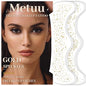 24 Sheets Glitter Freckle Tattoos, Gold Glitter Face Speckles Makeup Temporary Tattoos, Glitter Face Freckle Patches Makeup Accessories for Women and Girls