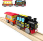 Battery Operated Locomotive Train for Wooden Tracks, Motorized Train Toys for Toddlers, Trains Accessories Compatible with Thomas, Brio, Chuggington, Melissa and Doug (Battery Not Included)