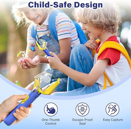 Bug Catcher for Kids, Insect Trap Kit with 6X Magnifier, STEM Educational Exploration Toys Gifts for Adult and Boys Girls, Catch Ladybugs, Butterflies, Dragonflies, Spider, Blue
