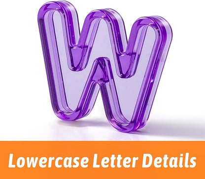 78 Pcs Plastic Letters for Kids – 3 Sets of Lowercase Alphabet Letters, Translucent Toys for Light Table, Ideal Light Box Accessories for Toddlers