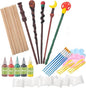 Col-Pary Magic Wand Making Kit, DIY Craft Painting Set,DIY Wand Making for Halloween Supplies,Kids Gift,Wizard Cosplay Birthday Party Decor,School Rewards,Student Activities-51pcs in All