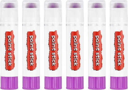 PATIKIL Tempera Paint Sticks, 6 Pcs Solid Tempera Paints Sticks Washable Bulk Markers Pen Quick Drying for Artists Beginners Art Supplies, Pink