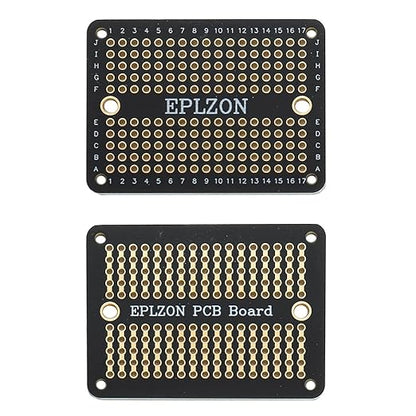 Solderable Breadboard Mini PCB Board Gold-Plated Solder Breadboard for DIY Electronics Projects Apply to Soldering Projects 2.0"x1.5" Mixed Color(Pack of 10 Pcs,Black)