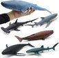 Mostop Sea Animal Toy for Kids 6 Pack 14.5'' Large Size Ocean Sea Marine Animal Figures, Realistic Ocean Sea Creature Action Models Whale Ornament Education Cognitive Toy Set for Boys Girls