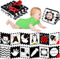 High Contrast Baby Toys for Newborn - Tummy Time Black and White Baby Toys for 0-3-6-12 Months - Soft Montessori Visual Stimulation Sensory Infant Book - Gift for Boys Girls