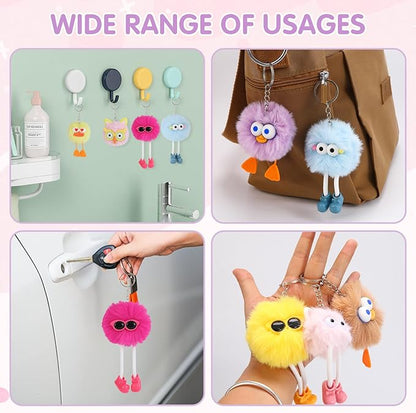 24 PCs Kids Keychains - Keychain Cute for Birthday Back-to-school Goodie Bags Pinata Toys Classroom Prizes Elementary Carnival Prizes in Bulk Party Favors 8-12 Back to School Gift