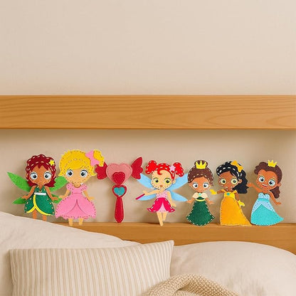 FYXGZZH Kids Beginner Sewing Kit – DIY Stuffed Craft Set with Pre-Cut Felt, Plastic Needle & Embroidery Thread, Educational Arts & Crafts for Boys & Girls Ages 6-12, Princess