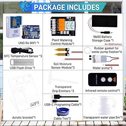 GeeekPi UNO R4 WiFi Project Kit, Water Printing Kit with UNO R4 WiFi Board, Tutorials for Programming