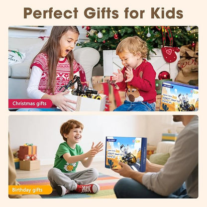 Robotics for Kids Ages 8-12, ACEBOTT Smart Robot Arm Car Kit with 5DOF, STEM Toys for Boys Age 8-12, ESP32 Arduino/Python Coding, App & Remote Control, STEM Gift for Teens & Adults