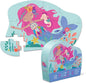 Crocodile Creek 12-Piece Mini Jigsaw Puzzle - Fun Floor Puzzles for Kids Ages 2-4 and Up - Heavy-Duty Shaped Box for Storage - Mermaid Dreams - 12" x 9" Finished
