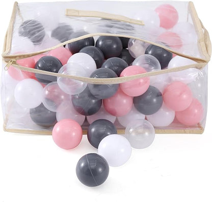 MoonxHome Ball Pit Balls for Toddlers, BPA Free Crush Proof Plastic Toy Balls for Ball Pit, Children's Pool Water Toys, Macaron Ocean Balls for Play Tent 2.15 Inch Pack of 100…