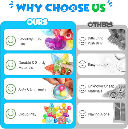 Color Sorting Sensory Toys for Toddlers: 4 Pack Fine Motor Skills Game - Sensory Toys for Special Needs Autistic Kids - Fidgets for Classroom Prize Box Toys - Gifts for Stocking Stuffers Party Favors