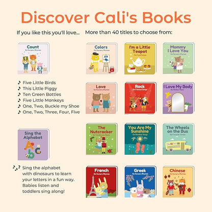 Cali's Books Shapes Book for Toddlers 1-3 - Musical Books for Kids, Interactive Talking Baby Sound Book, Educational Song Learning Toys, Sing and Learn Music Toy for Babies