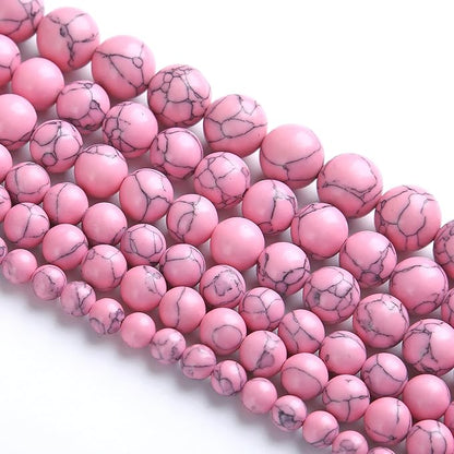 4MM 86PCS Pink Turquoise Spacer Loose Beads for Jewelry Making DIY Bracelet Necklace