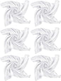Boao 6 Pieces Chiffon Scarf 1950s Square Neck Head Scarfs Vintage Soft Polyester for Women Lady