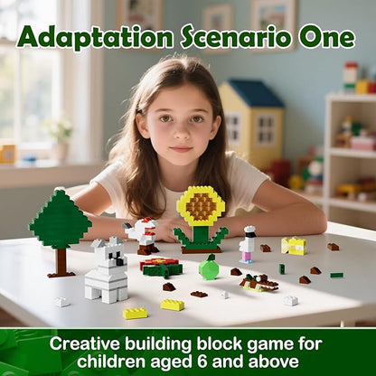 360 Piece Black Classic Building Blocks Bulk, 7 Sizes Building Bricks Assortment Pack, Compatible with Lego Parts and Pieces (Black)