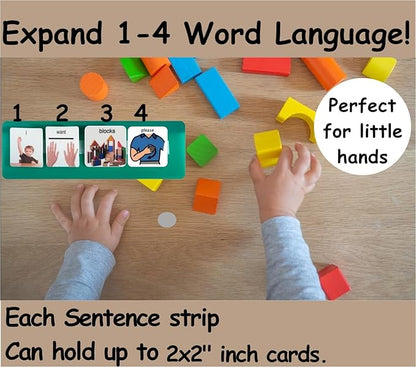 Smile4autism Large 2.5x10 ¼” Tools Perfect to Keep Your Loose Visual Picture Cards Organized. Autism, ABA, ADHD, Language & Apraxia Aspergers
