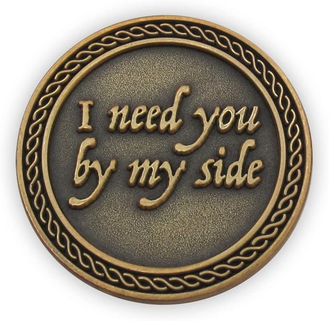 Bulk Set of 10 Romantic Love Expression Coins, You are The One for Me, I Need You by My Side, Anniversary Pocket Tokens for Date Night, Love Gift for Men & Women, from Him or Her
